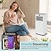 SereneLife Klimaanlage 7000BTU 2.05kW- 4-in-1 Mobiles Klimagerät mit WLAN, Heizen, Entfeuchten, Ventilator für Räume bis 28 m², inkl. Abluftschlauch und Fensterkit, 24h- Timer, 54db