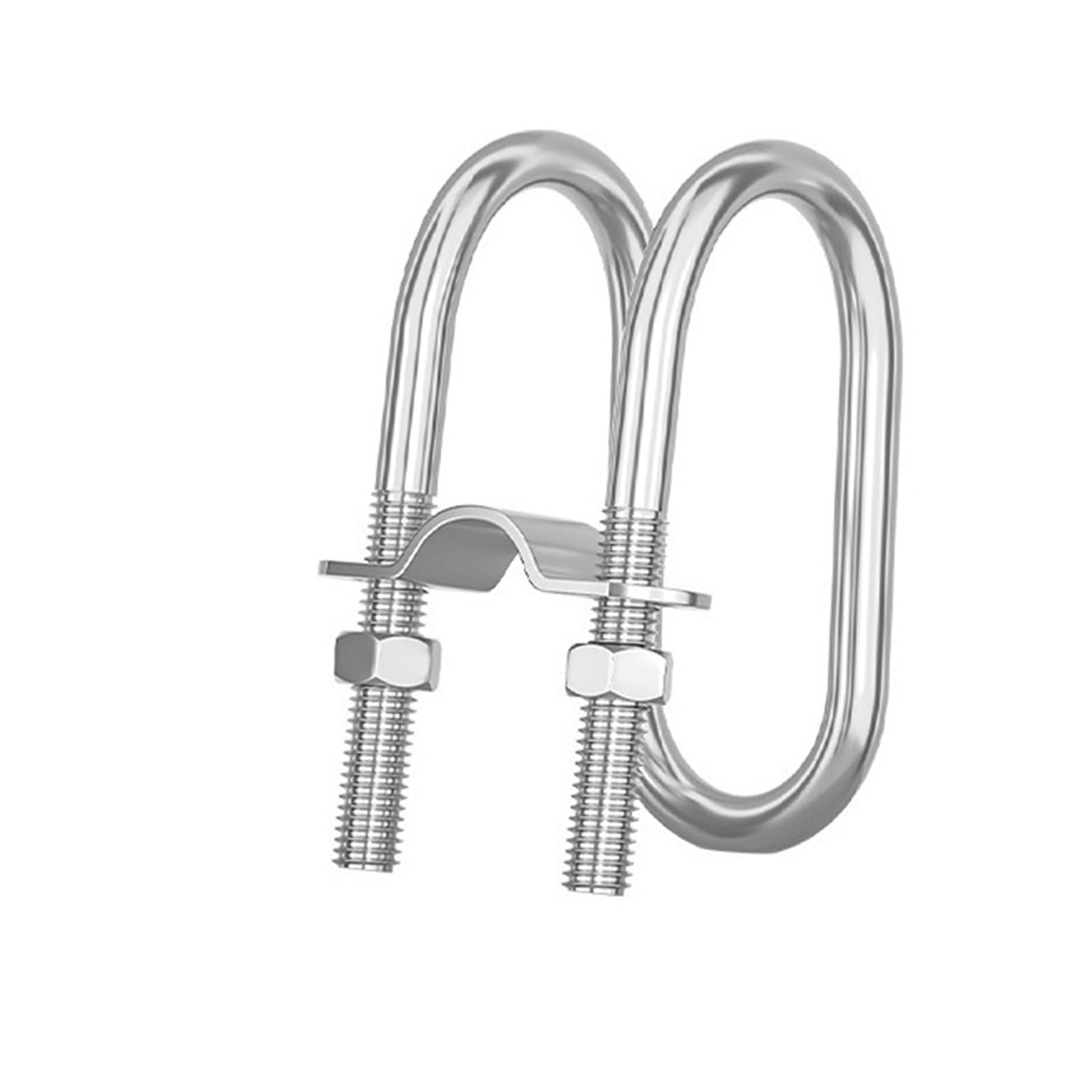 Cross Pipe Clamp, Pipes Hose Holders 304 Stainless Steel M6 U-Shaped Bolt Multiple Sizes(M6-33-76)