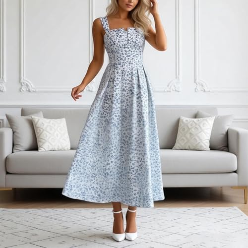 Robe longue fleurie fluide pour rester fraîche en été - 2