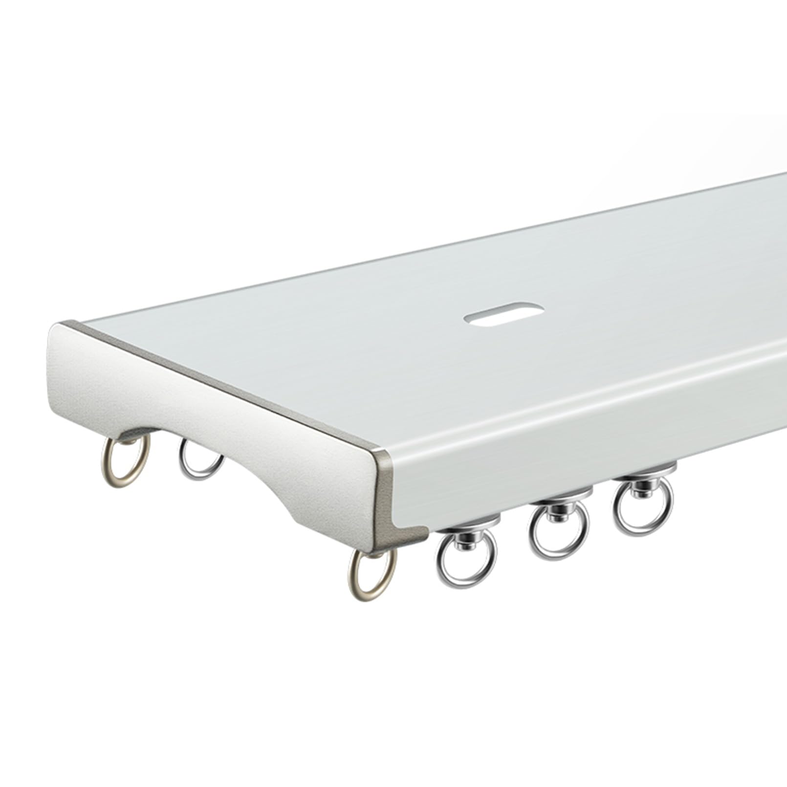 Rail Rideaux Plafond Aluminium, Double Rail De Rideau 1M-6M, Ensemble De Rail À Rideaux En Aluminium, Rail Pour Rideaux Séparateur De Pièces Pour Maison Chambre Fenêtre Bureau(White,280cm/2*140cm)