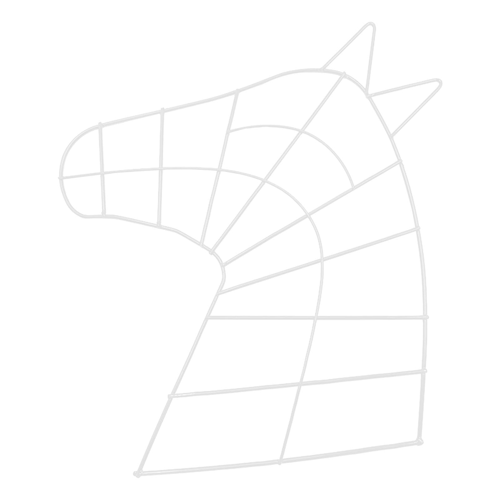 Tachiuwa Horse Shaped Wreath Holder for and Porch Decoration, White