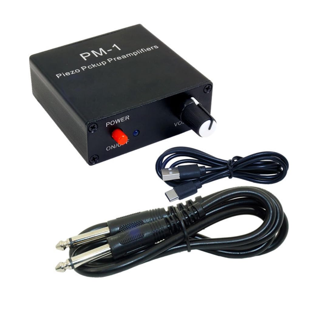 Preamplificatore Piezo Pickup Preamplificatore Batteria Ricaricabile Per Chitarre E Violini Con Tipo C Ricarica 6.35mm