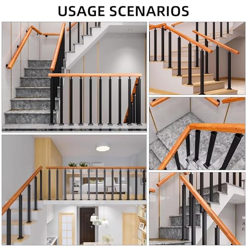 Poteaux de garde-corps pour escalier extérieur et balustrade de terrasse 90 cm - 2