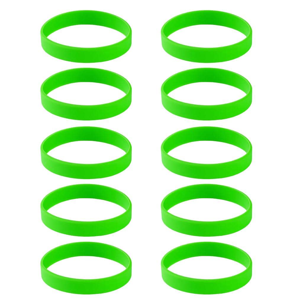 LOOM TREE® 10 Pieces/Pack Blank Silicone Wristbands Fashion Rubber Bracelet Green| Fashion Jewelry | Bracelets (B09ZTSQWQL) Amazon Price History, Amazon Price Tracker