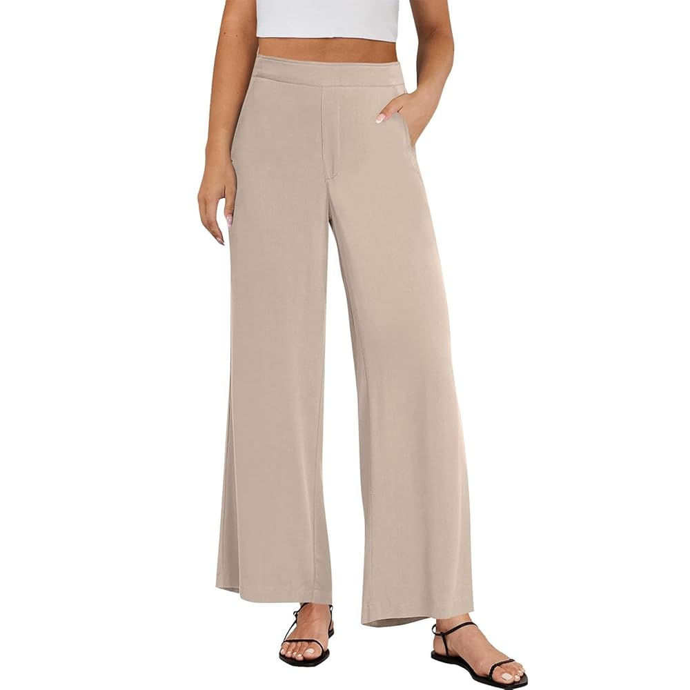 FQFGGYD Women's Summer High Waisted Trousers Casual Loose