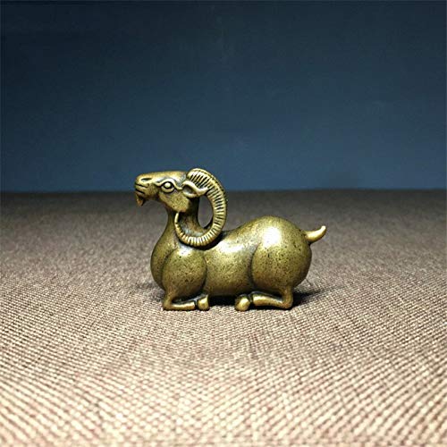 Décoration intérieure Feng Shui avec cette statuette de chèvre en cuivre