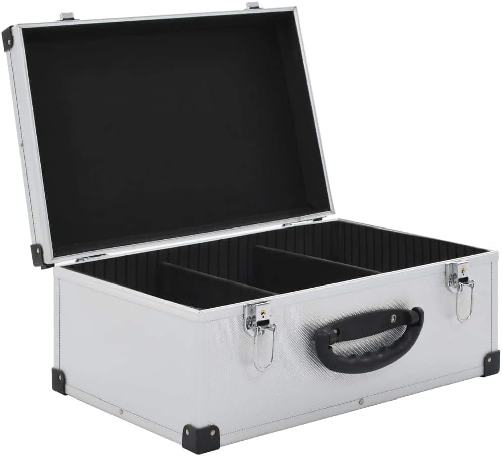 CD Case for 60 CDs Aluminum ABS Silver,Weight:5.58lbs,91856