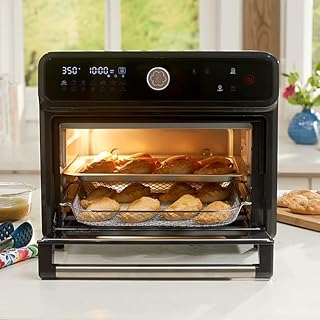 Princess House Vida Sana Large, Cook+ Air Fryer Oven Capacity Air Fryer Oven with 14 Presets for Air Frying, Baking, Toasting Function,Broiling and More, Black