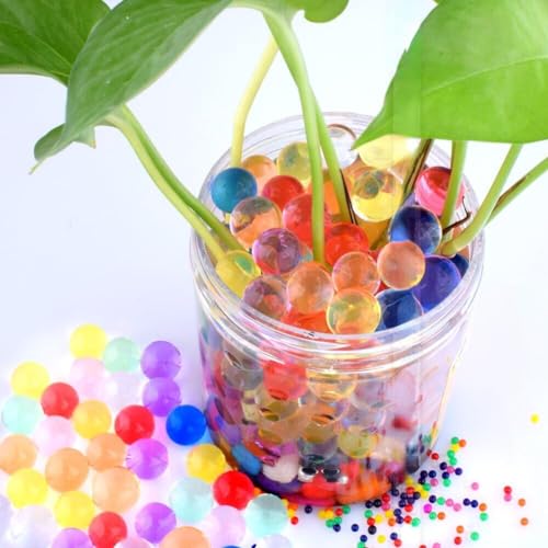 ASUNFISH 2000 PCS Water Jelly Beads (Multicolour) - Polymer Super Absorbent Polymer Jelly Balls - Crystal Jelly Balls - Water Balls - Jelly Water Beads for Plants