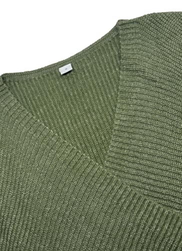 HVT Womens Sweater 2025 Criss Cross Pullover V Neck Long Sleeve Knit Casual Fall Tops4