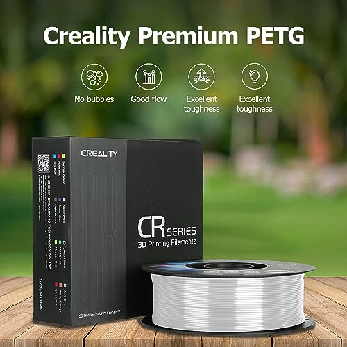 Image of Official CREALITY PETG 3D Printer Filament 1.75mm 1KG (2.2lbs), High Precision Strong Toughness, Odorless Better Flow Moistureproof 3D Printing Ender Filament