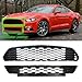 PENSUN Front Bumper Upper & Lower Mesh Grille Grill Fit for 2015 2016 2017 Ford Mustang