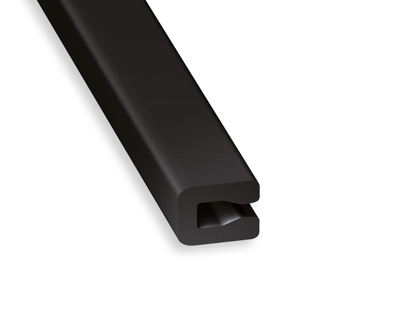 CQFD U entourage PVC noir 7x4x0,​6mm int.2 1m
