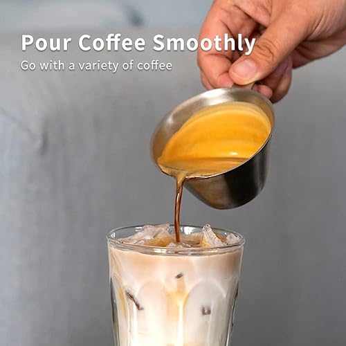 Miniatura 2 de watchget Taza de chupito de espresso de 2 onzas, taza medidora de espresso con asa y marca Insdie Mark, taza de chupito de medición de acero