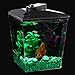 Koller Products AquaView 2.5-Gallon Plastic Fish Tank with Power Filter and LED Lighting for Tropical Fish - Betta Fish (7 Color Selections)