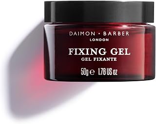 Wax and Oil Based Fixing Gel, Medium to Low Shine and Super Strong Hold Hairstyling Gel for Men, Ideal for High and Tight Hair Styles and Slicks, for All Hair Types, Oudh Scent 50g