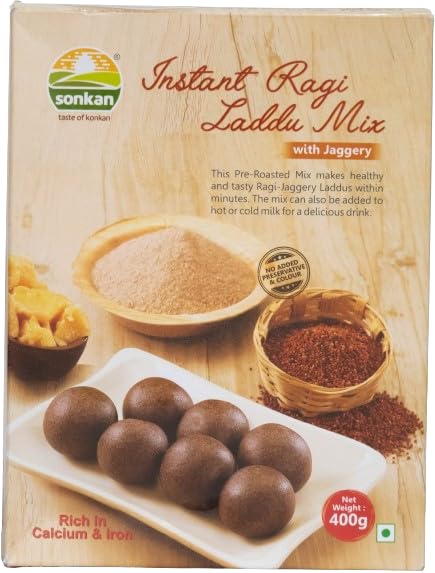 Sonkan Instant Nachani Laddu Mix with jaggery Instant Ragi Laddu Mix with jaggery Sprouted and Roasted 100% Natural 800 grams (2 × pack of 400 grams each) Healthy millet product Millet Laddu (B0D4HYPJGZ) Amazon Price History, Amazon Price Tracker