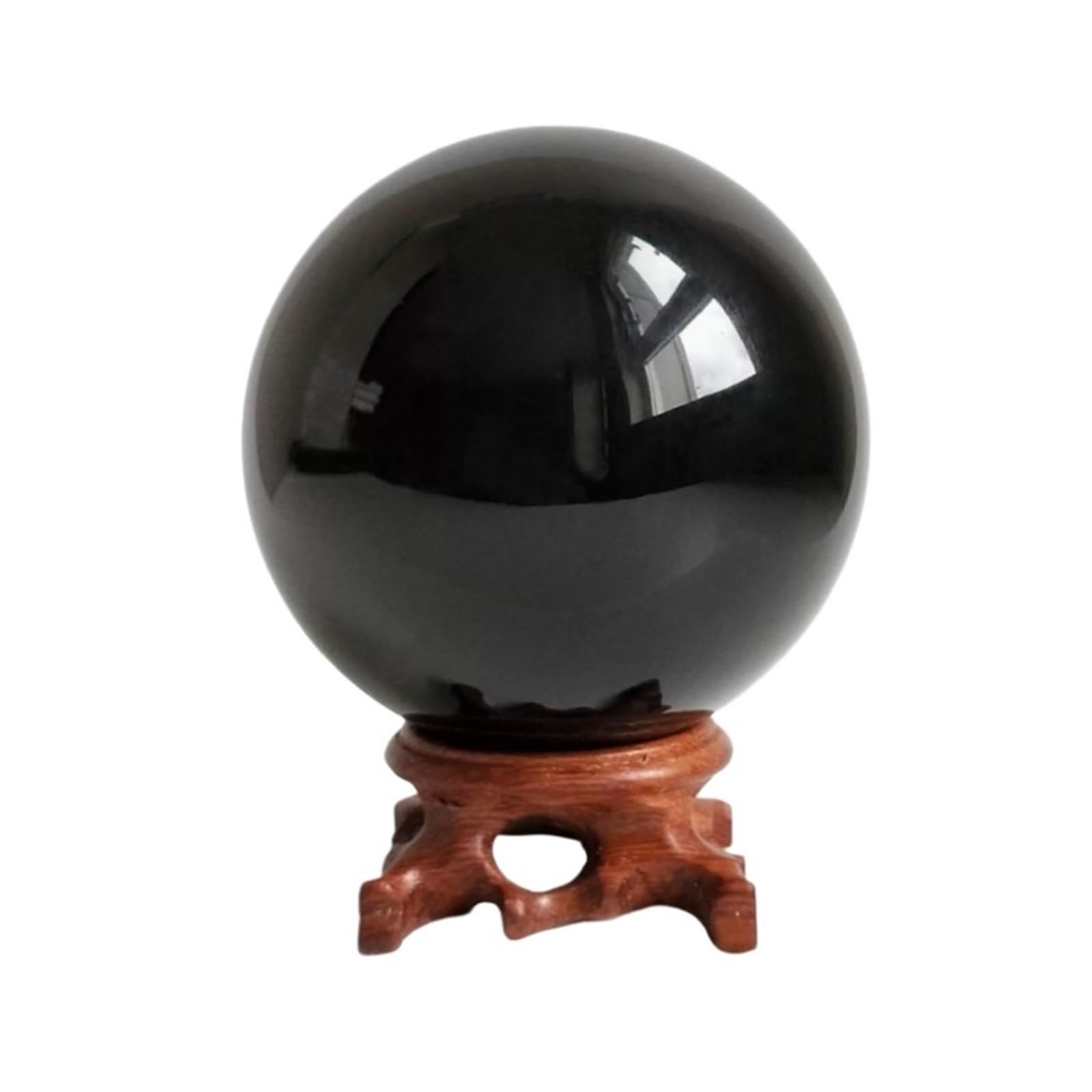 Crystal Ball Ornament Obsidian Ball Dia For Fengshui Meditation Sphere Home Decoration Decoration(11cm)