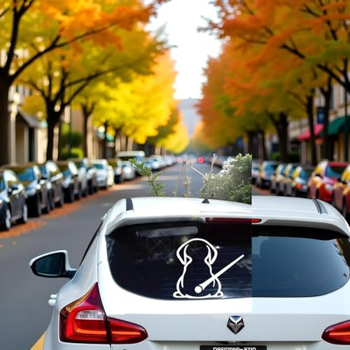 Reflektierende weiße Heckscheibenwischer-Aufkleber für Autos, lustiger Hund, beweglicher Schwanz, Scheibenwischer, Tieraufkleber, Auto-Styling, Fensterwischer, Aufkleber für Heckscheibenwischer