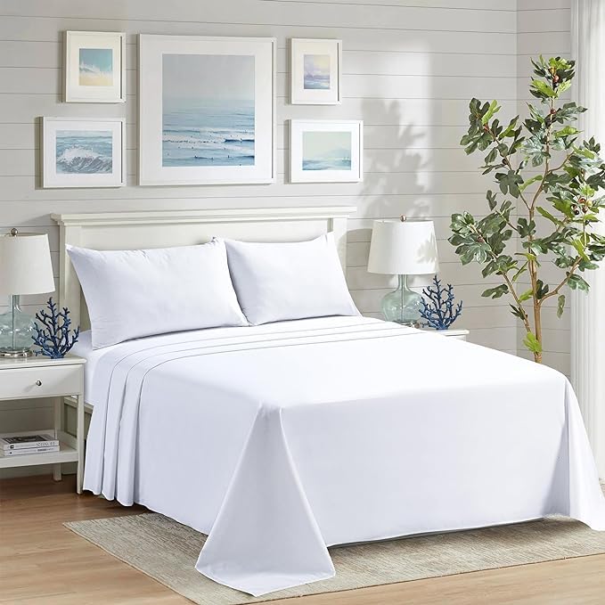 GiftsChoice 200 Threads single Fitted Bed Sheet - Supersoft 100% Egyptian Cotton Bed Sheet For Hotels - White 200 Threads single Fitted Sheet, Size (90x190x26cm)
