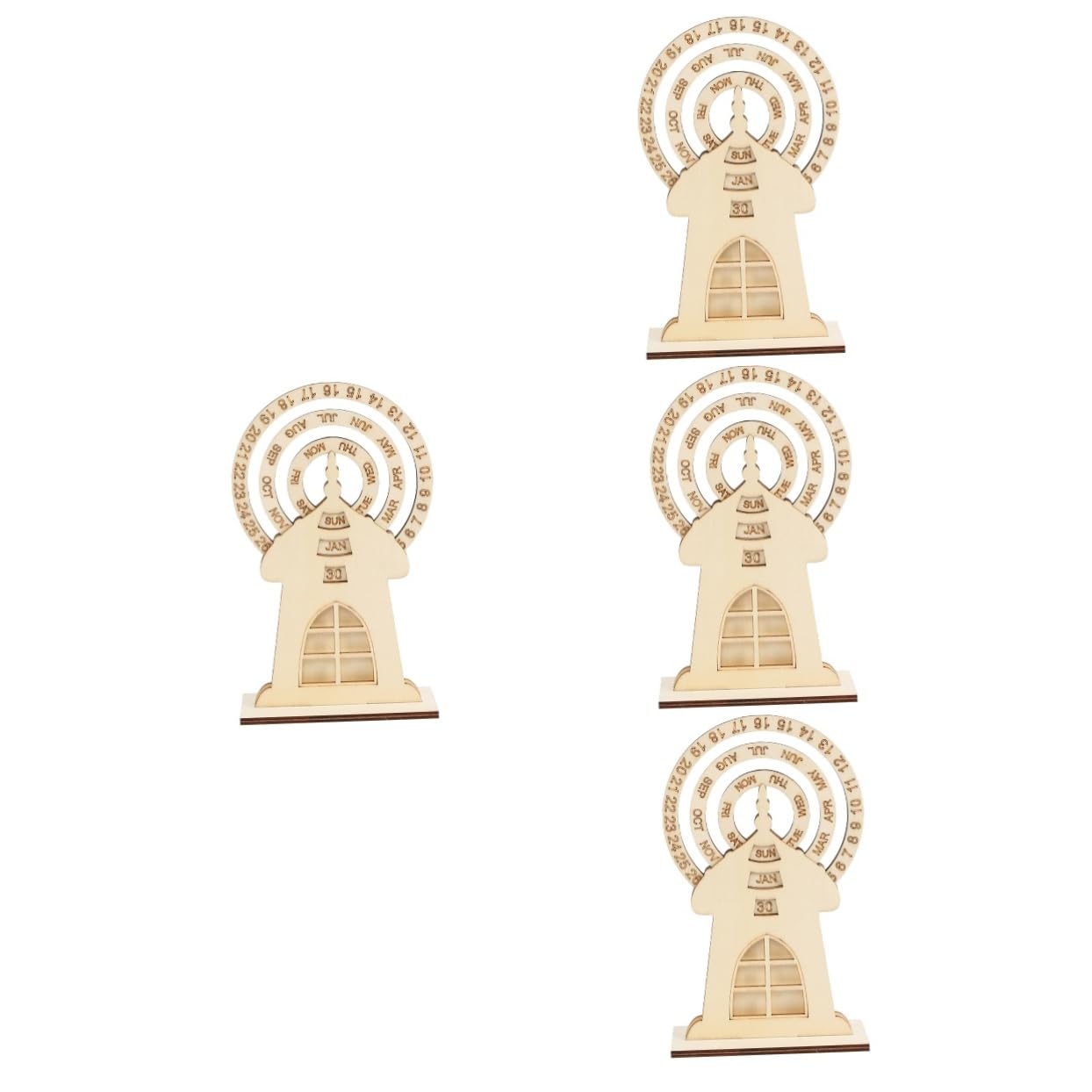 SEWACC 4Pcs Noria Calendario La Oficina Rompecabezas Calendario De Oficina Para Escritorio 3D Rompecabezas Decoración Para La Oficina Calendario De Cuenta Regresiva De 100 Días