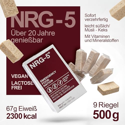 Notfallnahrung Testpaket BP-ER, NRG-5, Seven Oceans & GS-10 Notration + NRG-5 ZERO glutenfrei - Survival Food Set für Katastrophenschutz & Notvorrat Lebensmittel - Langzeitnahrung 20 Jahre genießbar – Bild 7