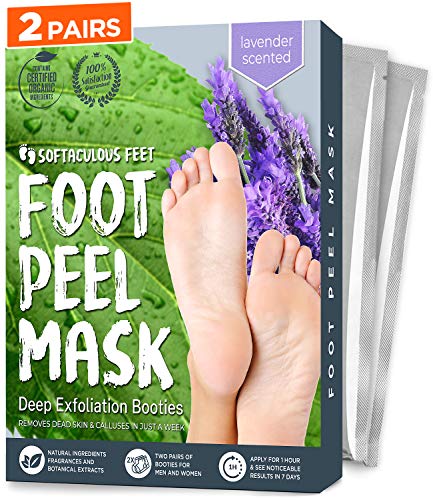 SOFTACULOUS Foot Peeling Mask Booties – 2 Pairs, Baby Soft Skin in 7 Days
