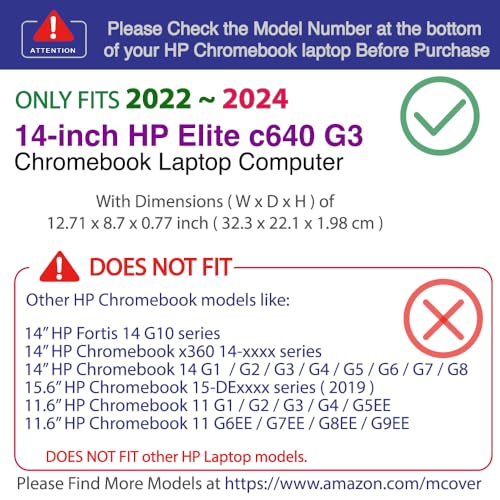 Funda HP Elite c640 G3 Chromebook Enterprise 14 carcasa mCover transparente protectora 2