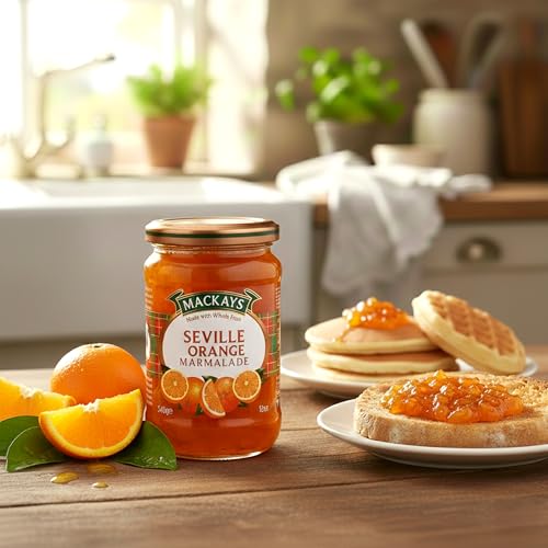 Image of Mackays Seville Orange Marmalade 340g | Made with Real Seville Oranges | Traditional Copper Pan Cooked | Vegan | Imported from Scotland