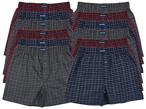 MioRalini 12 Boxershort Bedruckte Baumwolle Artikel: 12 Stueck mit Eingriff Set10, Groesse: XXL