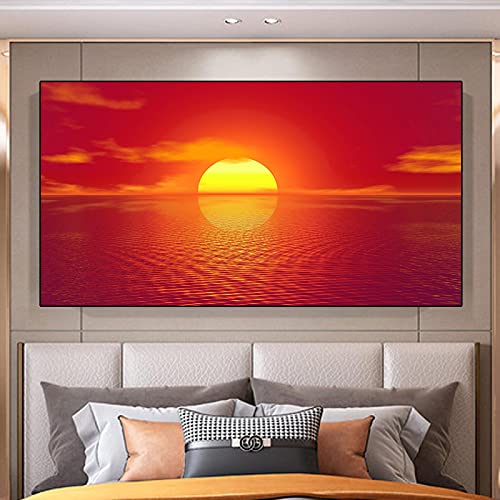 Paysage coucher de soleil pour décor de maison et art mural salon