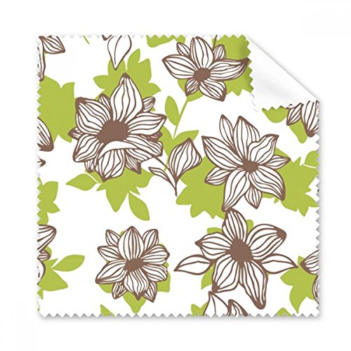 Tissu de nettoyage tissu lunettes microfibre imprimé fleur brun clair