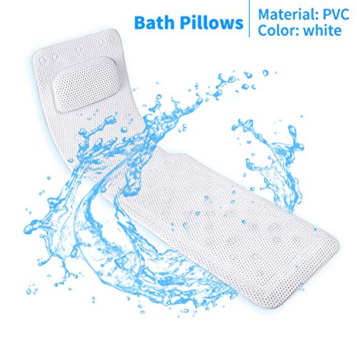 KR Bath Pillow Full Body，Non-Slip Cushioned Bathtub Pillow，Luxury 3D Air Mesh Spa Bathtub