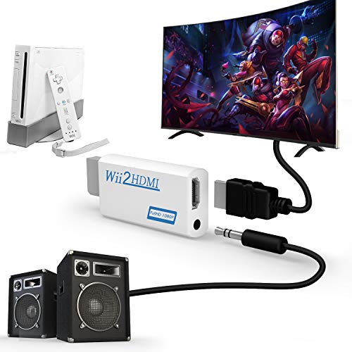 Rybozen Wii To Hdmi Converter, Wii Hdmi Adapter 1080P, Output Video Audio Hdmi Converter With 3.5Mm Audio Jack&Hdmi Output Supports All Wii Display Modes 720P Ntsc Compatible With Wii, Wii U, Hdtv #TOP4