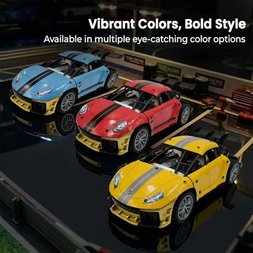 Image of WireScorts Die Cast Racing Car for Kids, Rechargeable RC Car for Kids with Light, High Speed RC Car for Boys, Metal Die Cast Racing Car for Boys with Light, Pack of 1, Multi Color