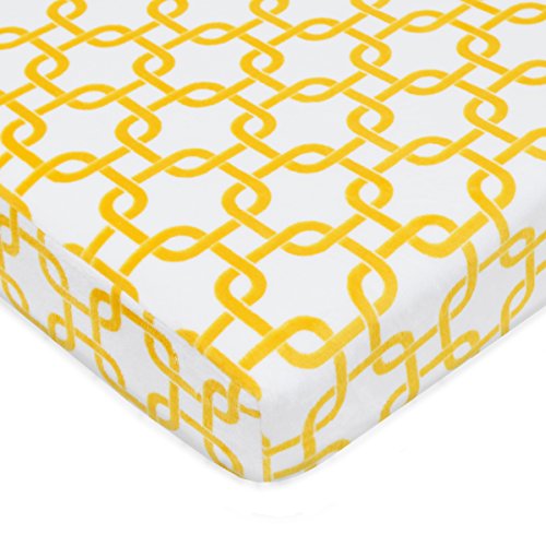 Drap chenille de luxe American Baby Company pour lit parapluie jaune