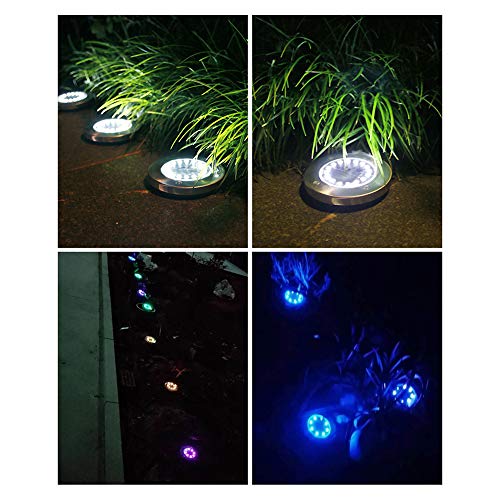 Ajcoflt Luz de solo solar 16LED Lâmpada de gramado para iluminação de paisagens ao ar livre IP65 Luz