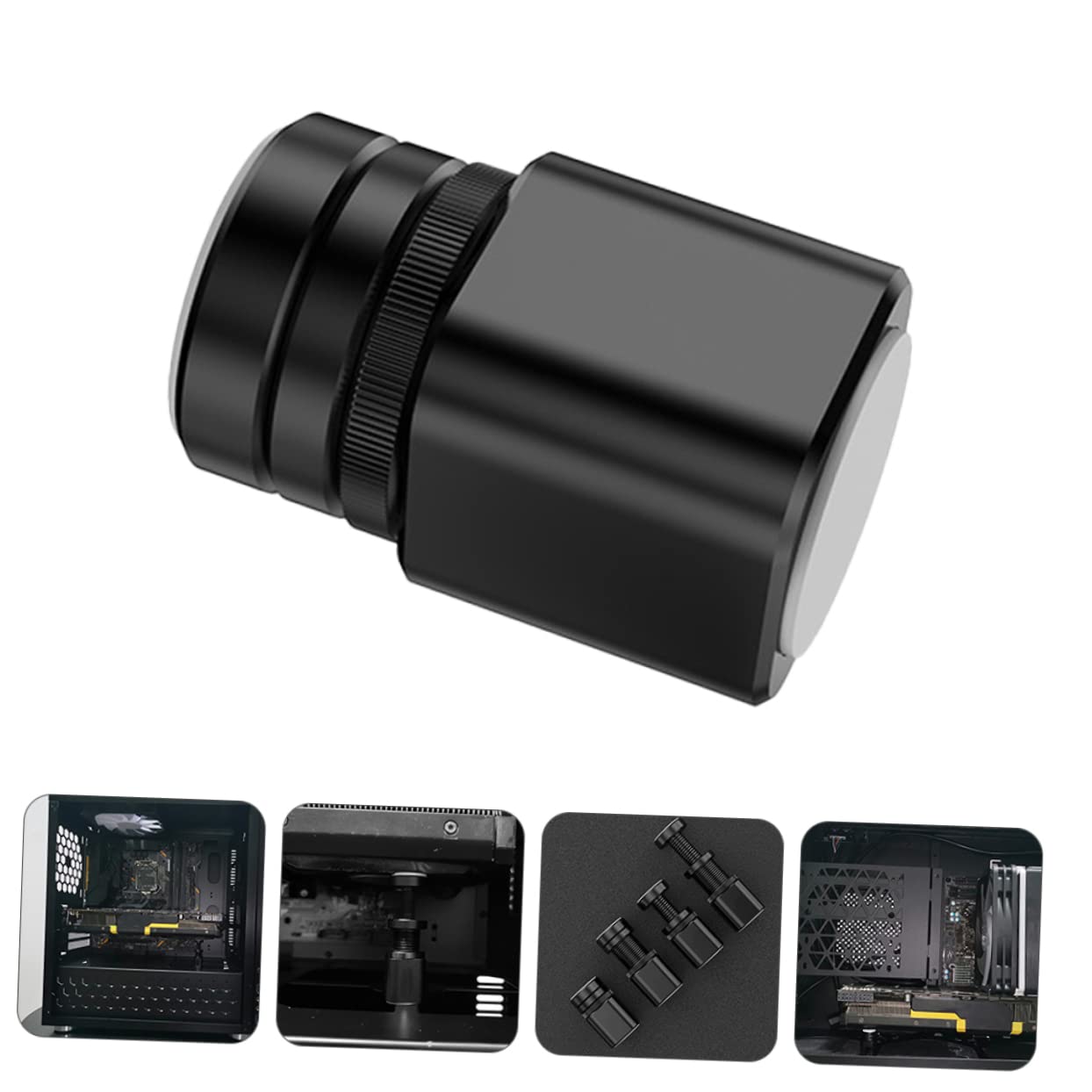 Gadpiparty 5pezzi Supporto Magnetico Per Gpu Staffa Antisag Per Schede Grafiche Con Base Magnetica e Protezione Accessorio Per Computer Gaming Vc