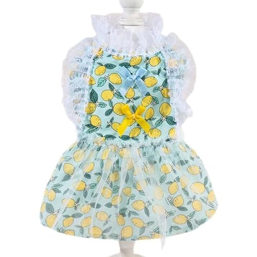 JPETTOペット服 かわいい 犬服 ワンピース 春夏 猫服 犬の洋服 スカート レース ドレス 蝶?び 日焼き防ぐ 通気性 お姫様 祝い 記念撮影 小型犬 中型犬 お散歩25-S54グリーンXL
