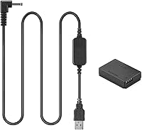 Vista 1 de Raeisusp Cable USB 8.4V ACK-E12+DR-E12 DC Acoplador LP-E12 Batería Simulada para Canon EOS M M2 M10 M50 M100 M200 Kiss M, Kiss M2 EOS M50 Mark II