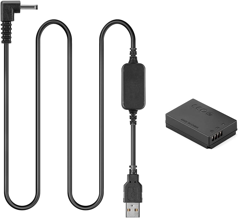 Raeisusp 5V-8.4V USB Drive Cable ACK-E12 Mobile Power Supply + DR-E12 DC Coupler LP-E12 Dummy Battery Kit for Canon EOS M EOS M2 M10 M50 M100 M200