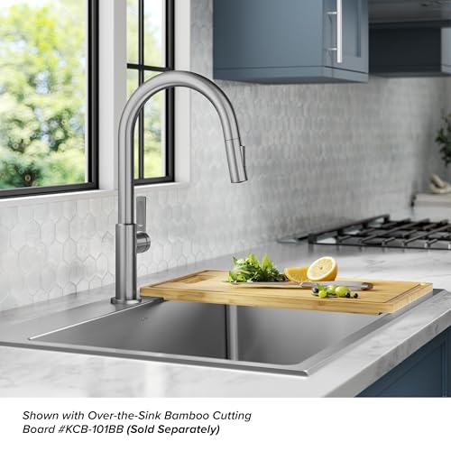 KRAUS-Standart-PRO-33-Drop-InUndermount-18-Gauge-Stainless-Steel-Single-Bowl-Kitchen-Sink-and-Pull-Down-Faucet-in-Spot-Free-Stainless-Steel-Finish KRAUS Standart PRO 33 Drop InUndermount 18 Gauge Stainless Steel Single Bowl Kitchen Sink and Pull Down Faucet in Spot Free Stainless Steel Finish
