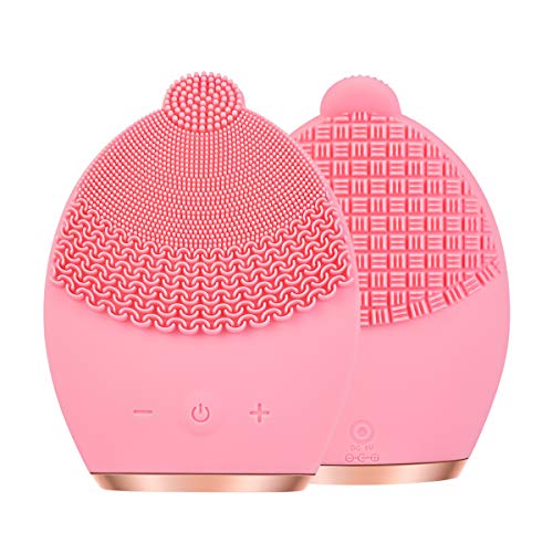 Sonic Facial Cleansing Brush, Rechargeable Silicone Face Brush - Face Massager - Exfoliate