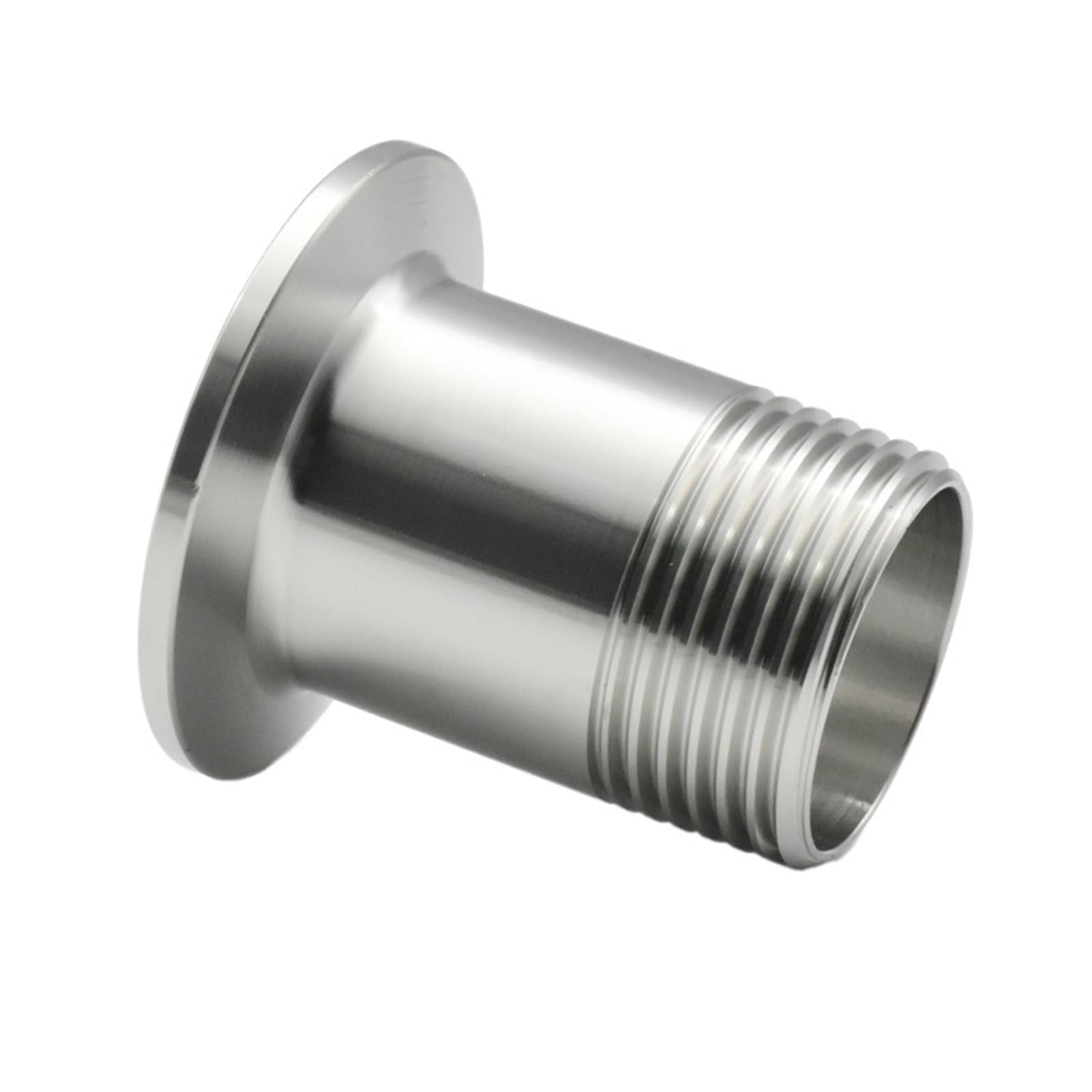 Conexión de tubería de tres abrazaderas con manguito de rosca externa DN8-DN50, adaptador de acero inoxidable SS304/316 de 1/4"-2" con tres abrazaderas(SS316L,11l4inch Ferrule64)