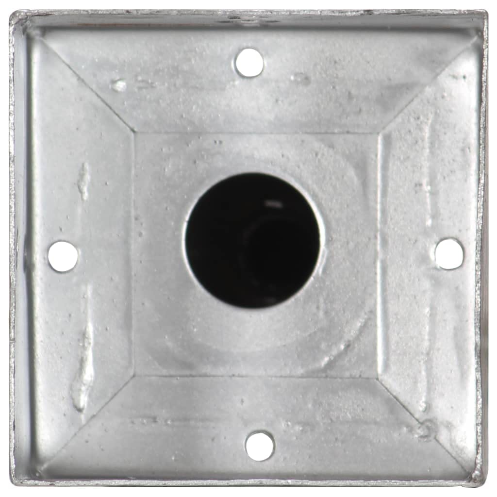 Lot de 6 piquets en acier galvanisé Argenté 12 x 12 x 56 cm