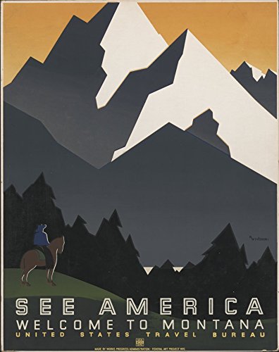 Poster Montana Art Deco Voyage A1 Affiche Vintage Le Poster Collective Multicolore