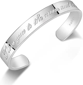 Mealguet Personalized Stainless Steel Cuff Bracelet – Free Engraving, Polished Finish, Multiple Sizes & Colors