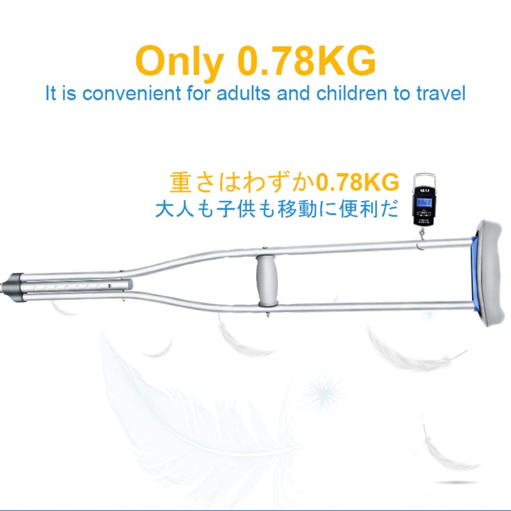 ZJIEX Muletas Axilares Adultos Niños, Muletas De Antebrazo Ligeras, Muletas Ortopédicas Extensible, con Cómoda Almohadilla para Las Axilas (Color : 1, Size : M)