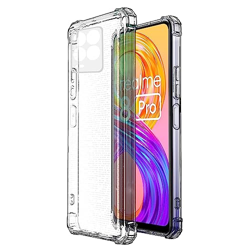 Image of COVERBLACK Rubber Back Cover for Realme RMX3241 / Realme8 5G - Transparent