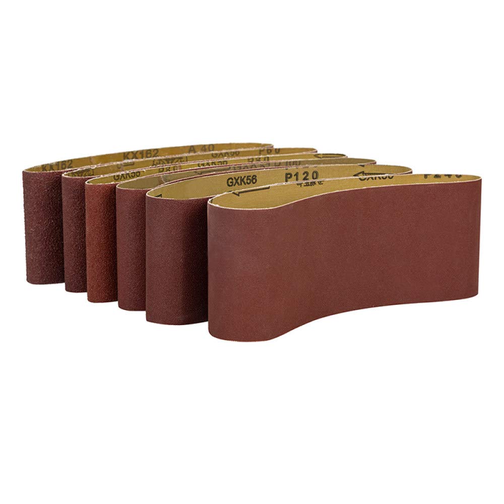 10 Uds 610 * 100mm cintas de lijado abrasivas 40/60/80/100/120/240 cinta de pulido de grano papel de lija bandas abrasivas accesorios de amoladora, 120